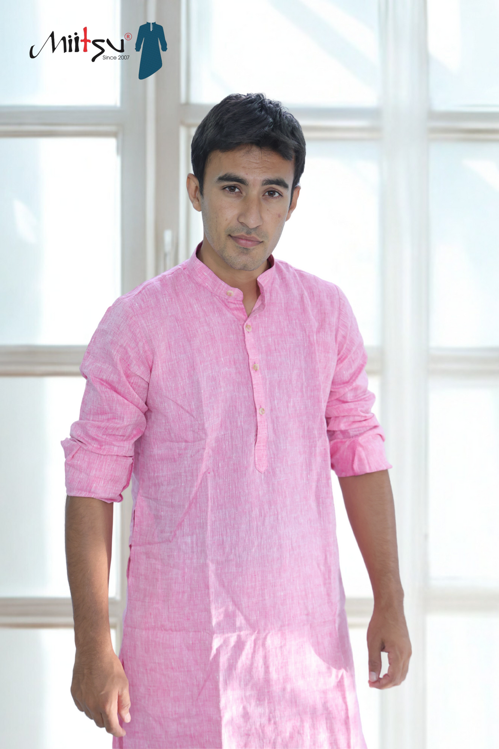 Rose Blush Lilen Kurta (LL01)