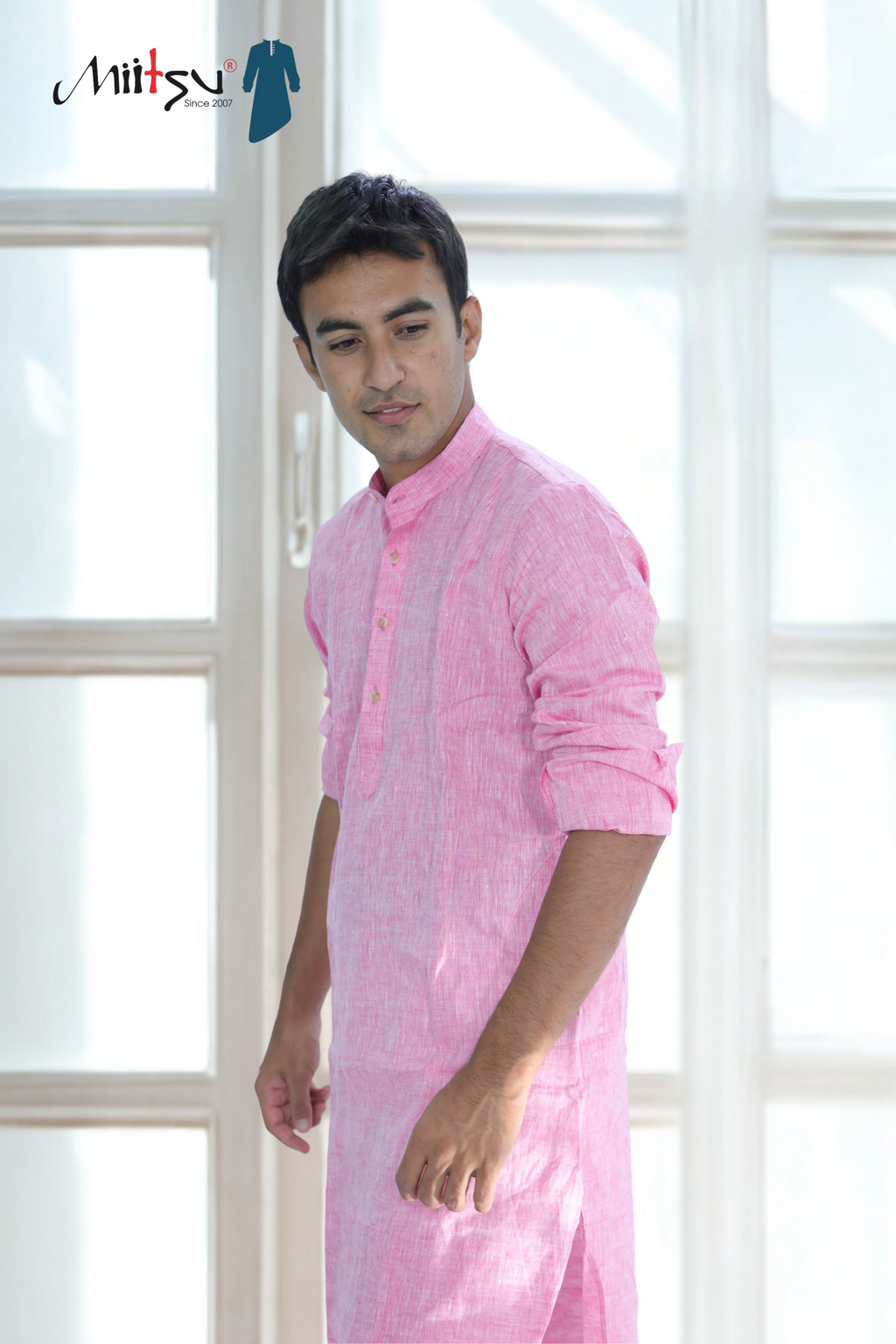 Rose Blush Lilen Kurta (LL01)