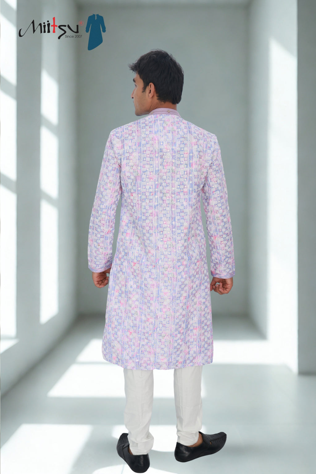 Men’s Pastel Multicolor Kurta Set – Subtle Elegance (7280)