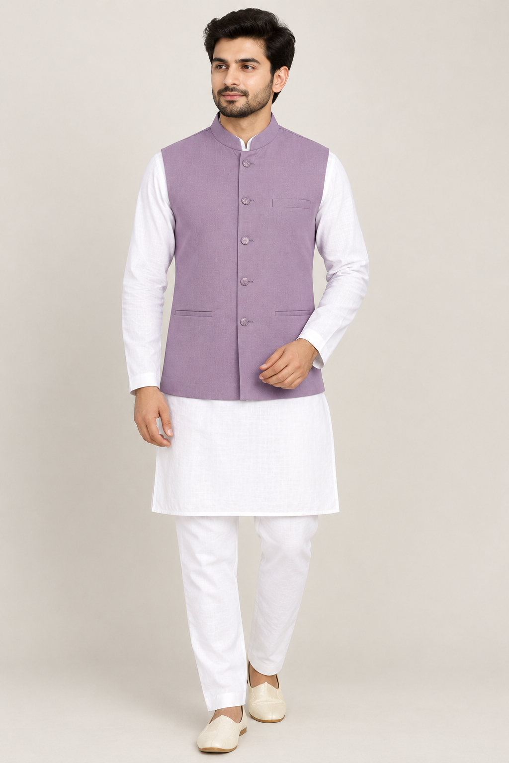 Elegant Lavender Men's Designer  Koti (460)
