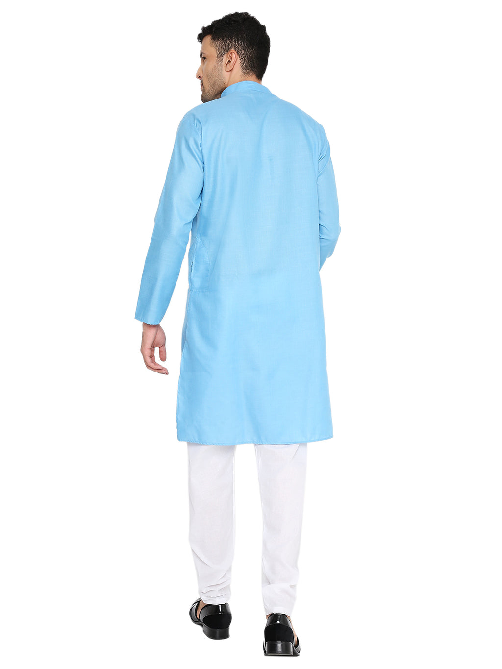 Sky Blue Plain Kurta Set (1146)