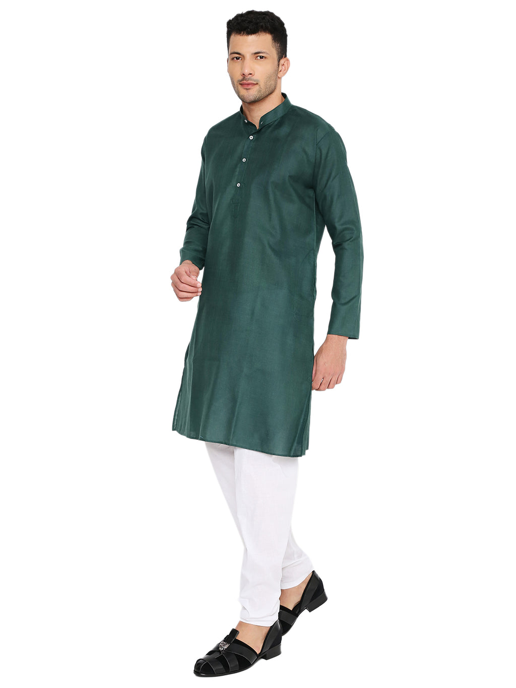 Bottle Green Kurta Set (1134)