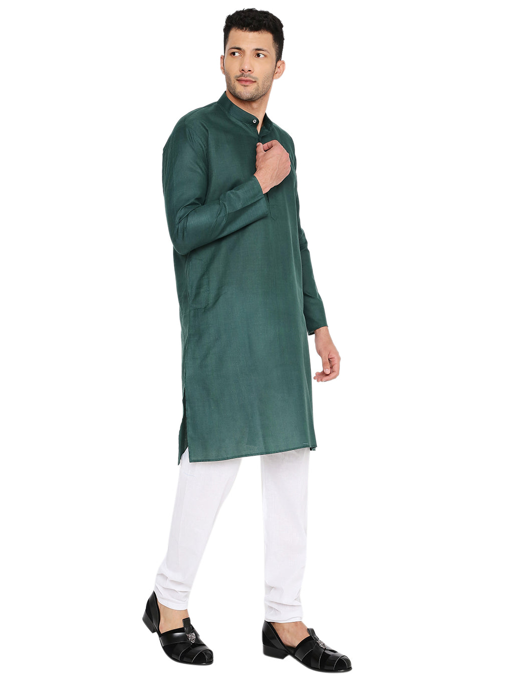 Bottle Green Kurta Set (1134)