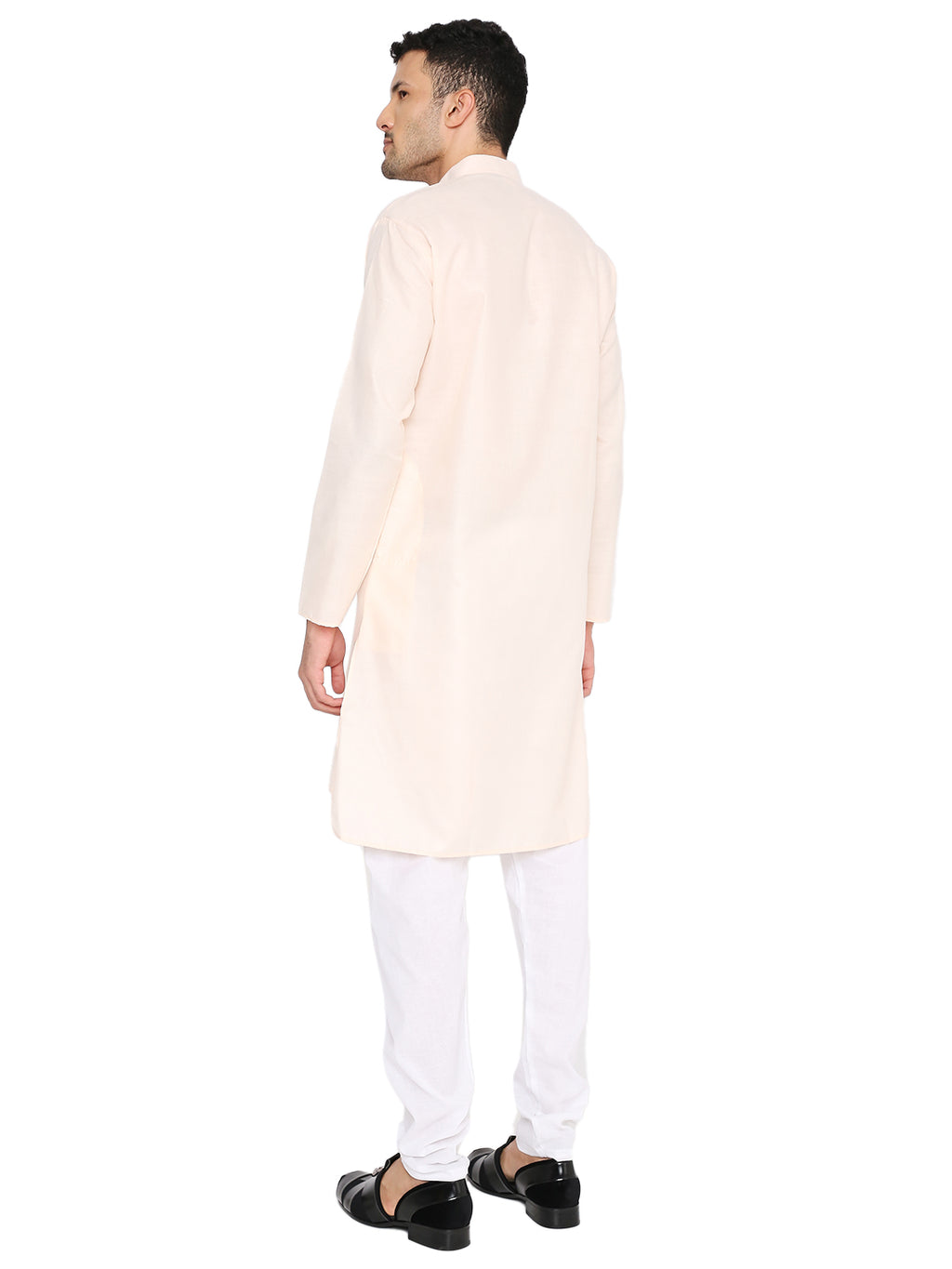 Light Peach Plain Kurta Set (1107)