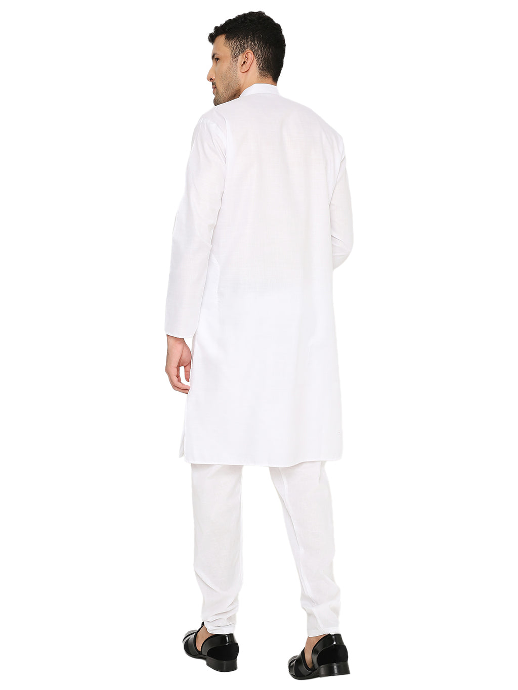 White Plain Kurta Set (1101)