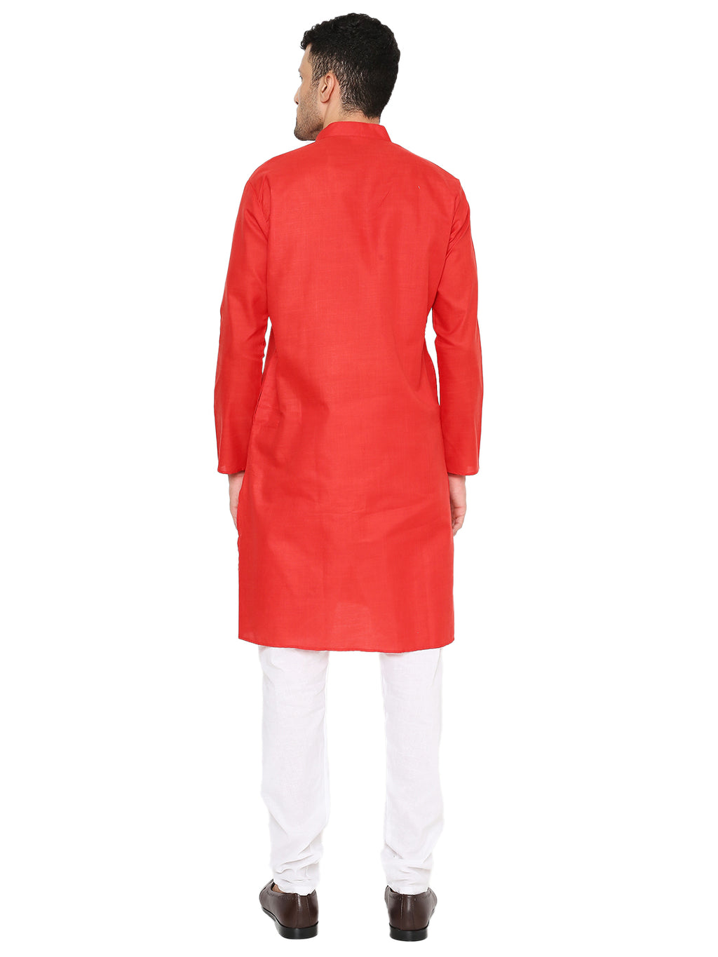 Red Plain Kurta Set (1114)