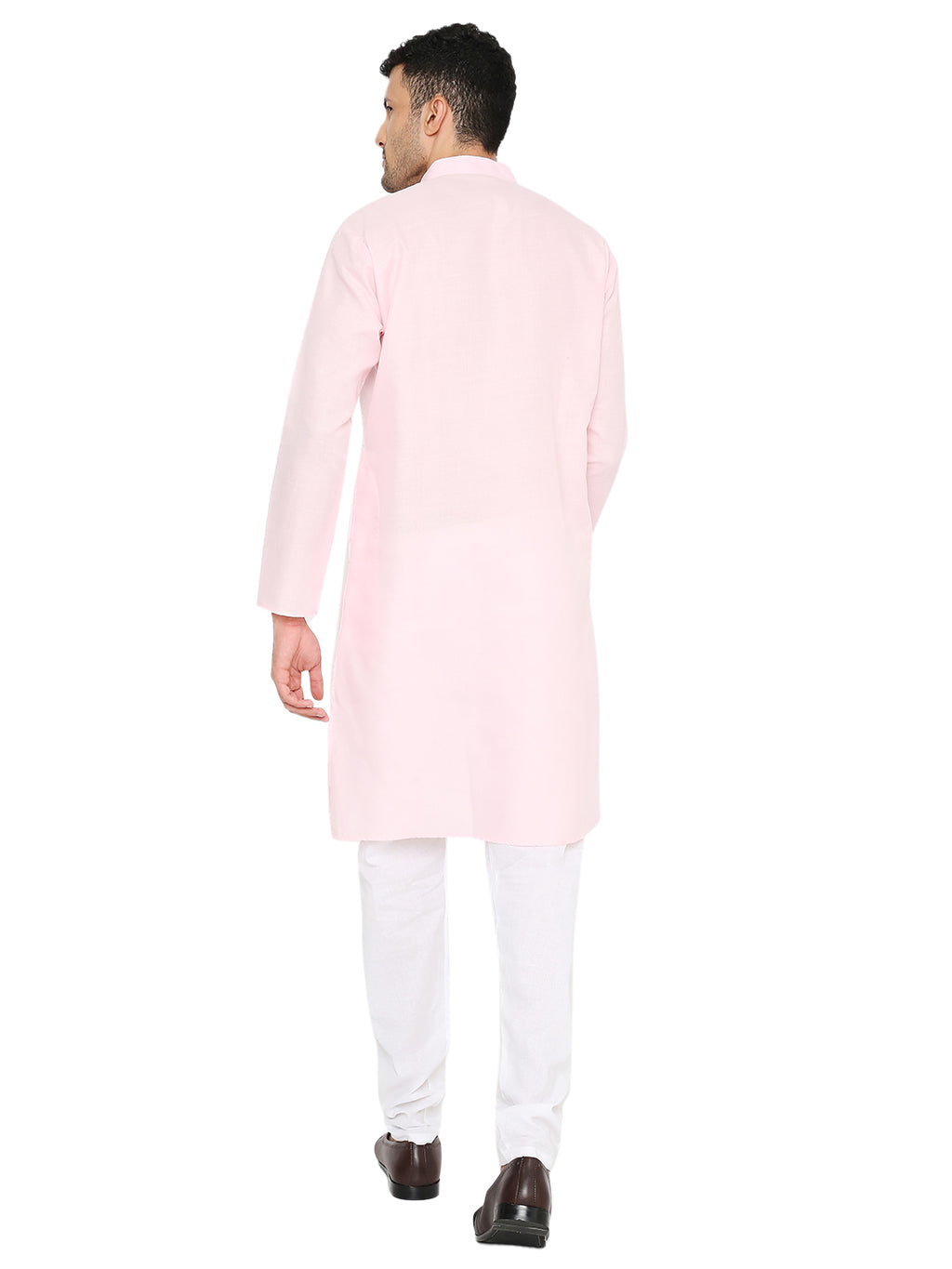Light-Pink Plain Kurta Set (1104)