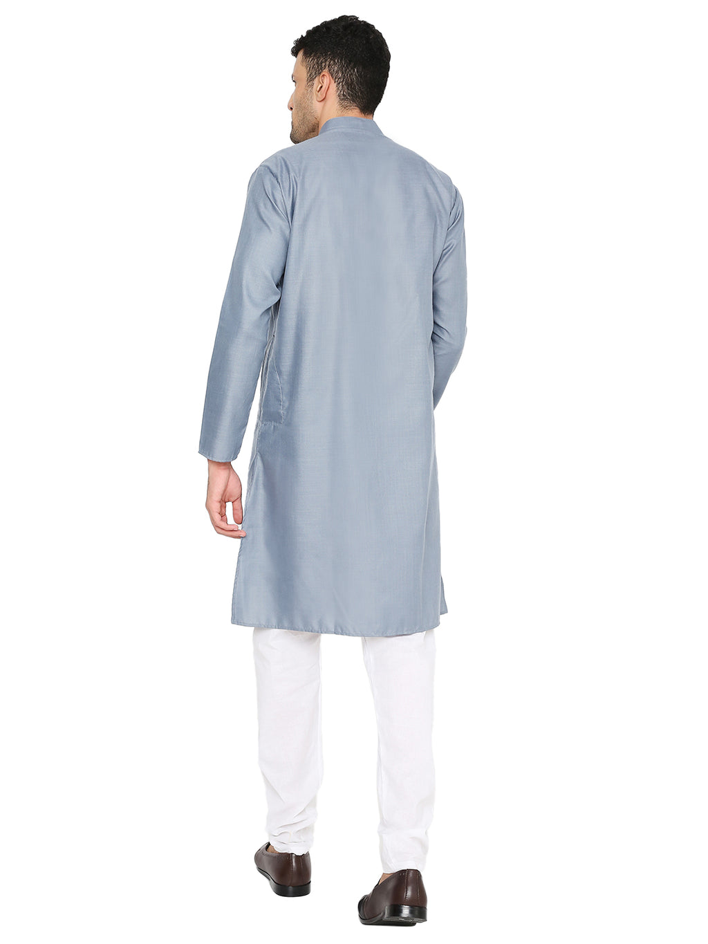 Grey Plain Kurta Set (1169)