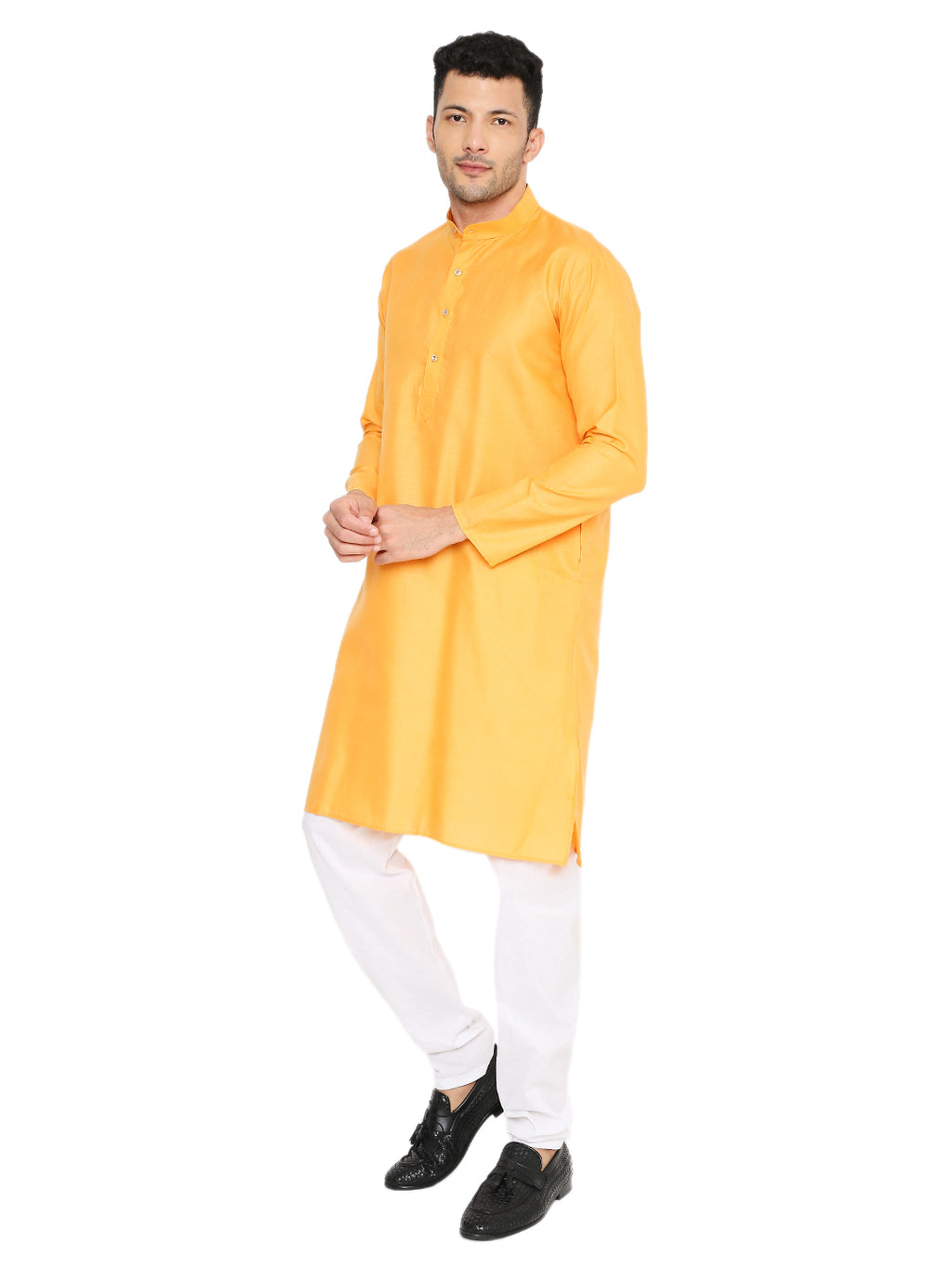 Golden Yellow Plain Kurta Set (1141)