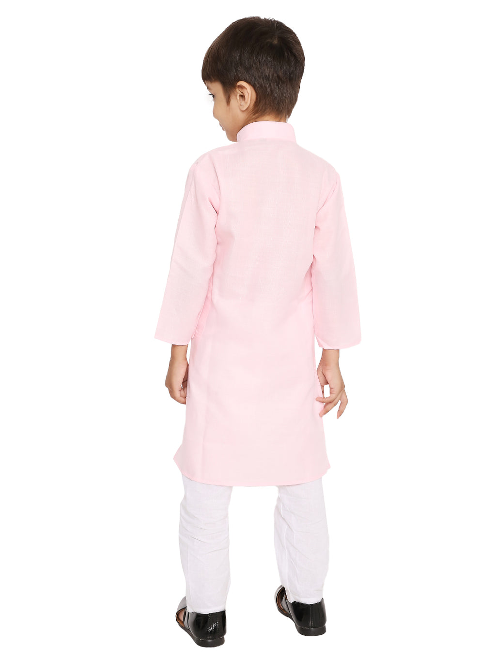 Light Pink Plain Kid's Kurta Set (2104)