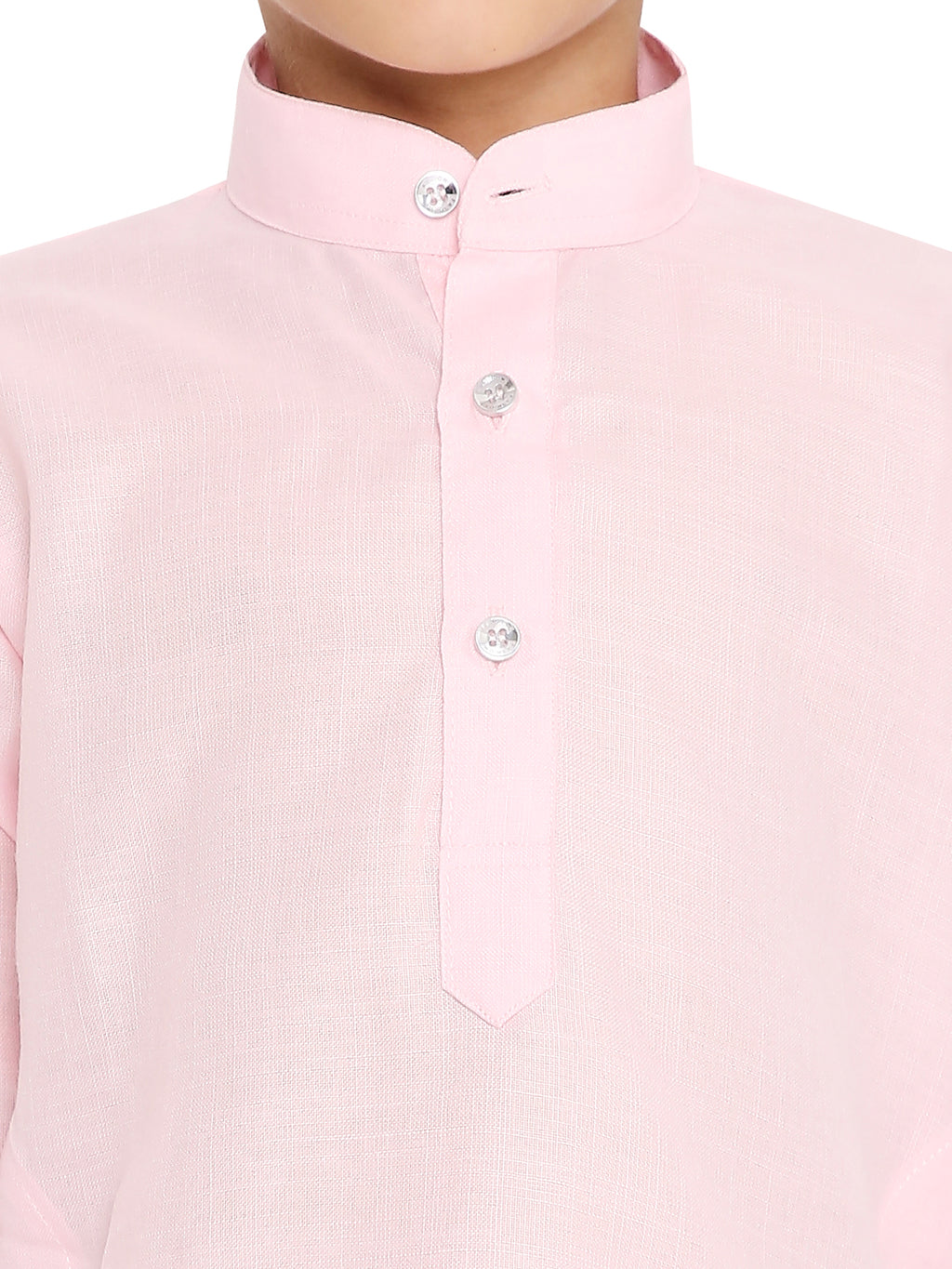 Light Pink Plain Kid's Kurta Set (2104)
