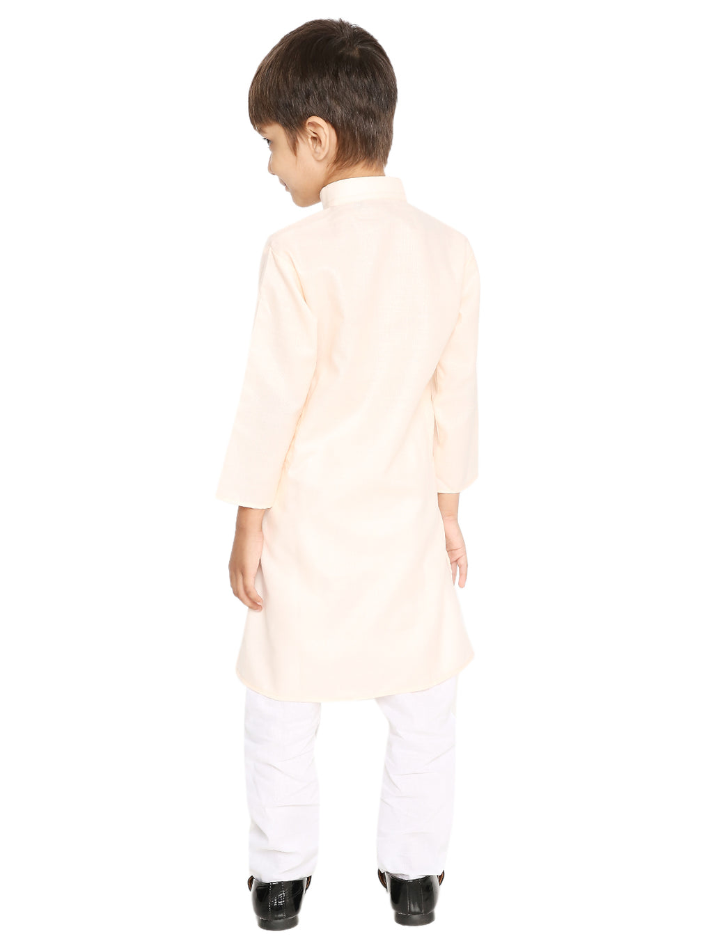 Light Pich Plain Kid's Kurta Set (2107)