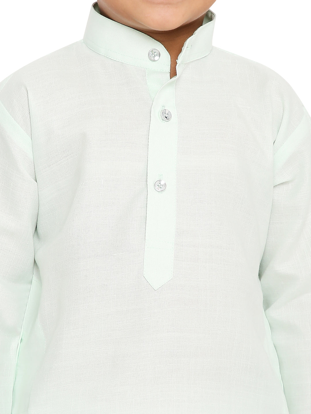 Light Pista Plain Kid's Kurta Set (2108)