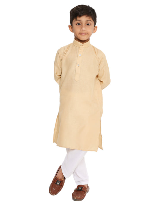 Biscuit Plain Kid's Kurta Set (2113)