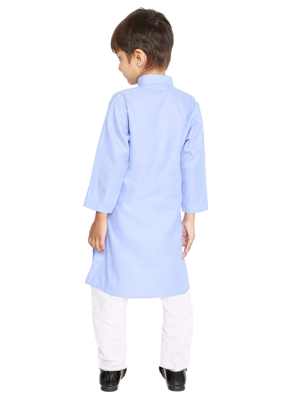Blue Plain Kid's Kurta Set (2120)