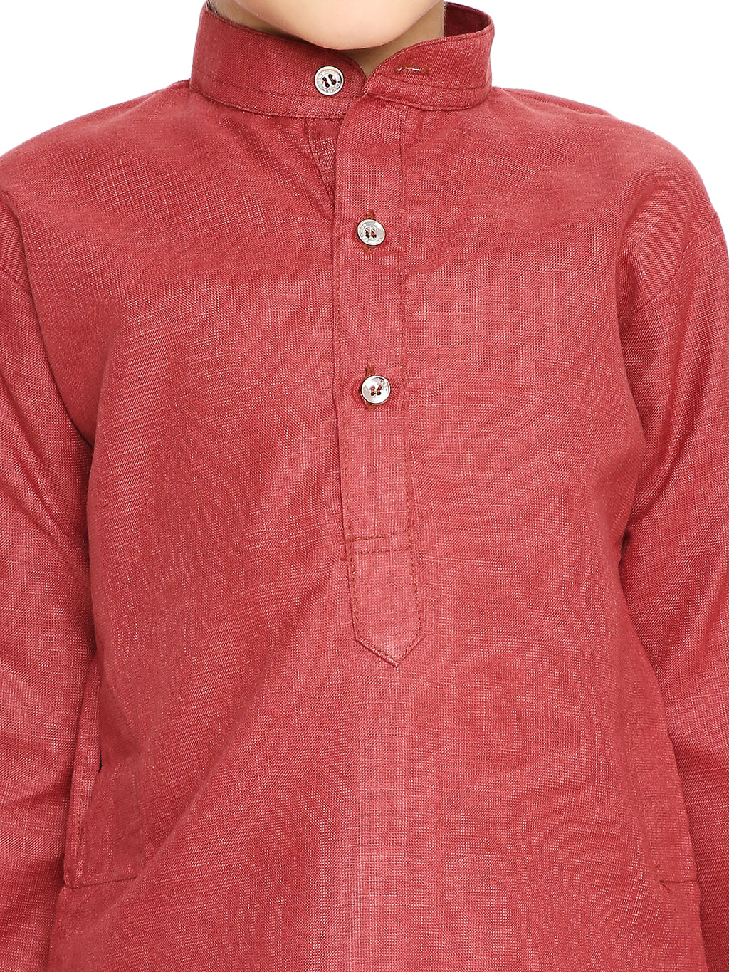 Maroon Plain Kid's Kurta Set (2128)