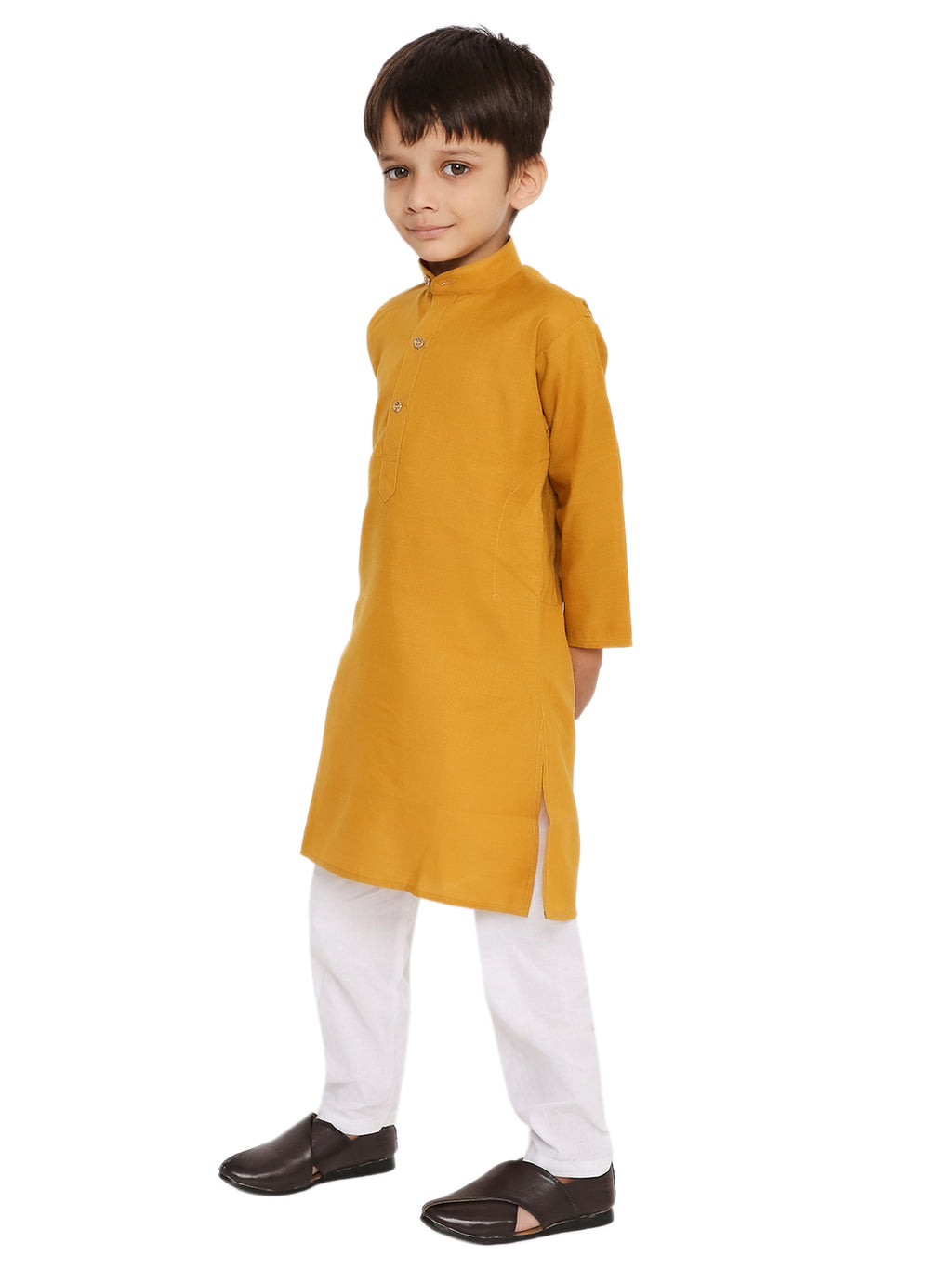 Rust Plain Kid's Kurta Set (2129)