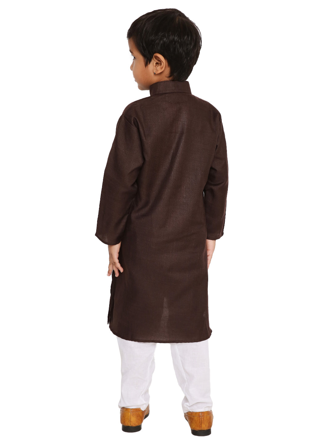 Coffee Plain Kid's Kurta Set (2132)