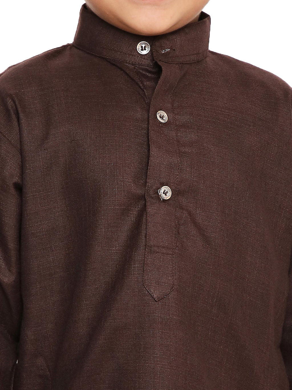 Coffee Plain Kid's Kurta Set (2132)