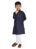 New Blue Plain Kid's Kurta Set (2135)