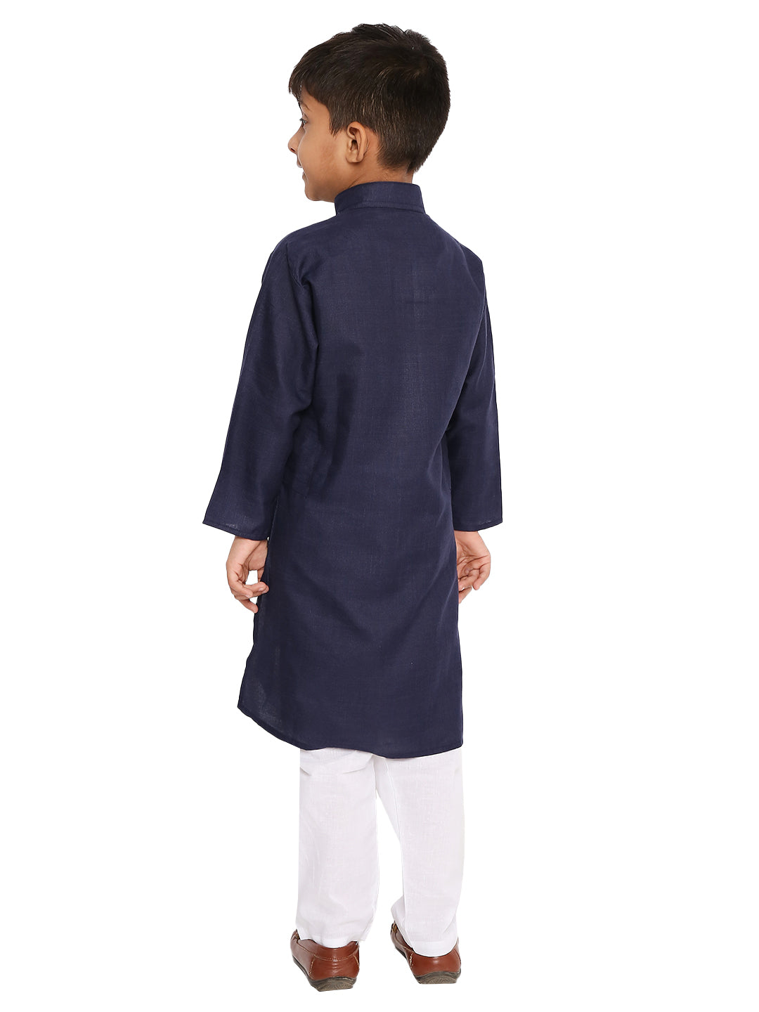 New Blue Plain Kid's Kurta Set (2135)