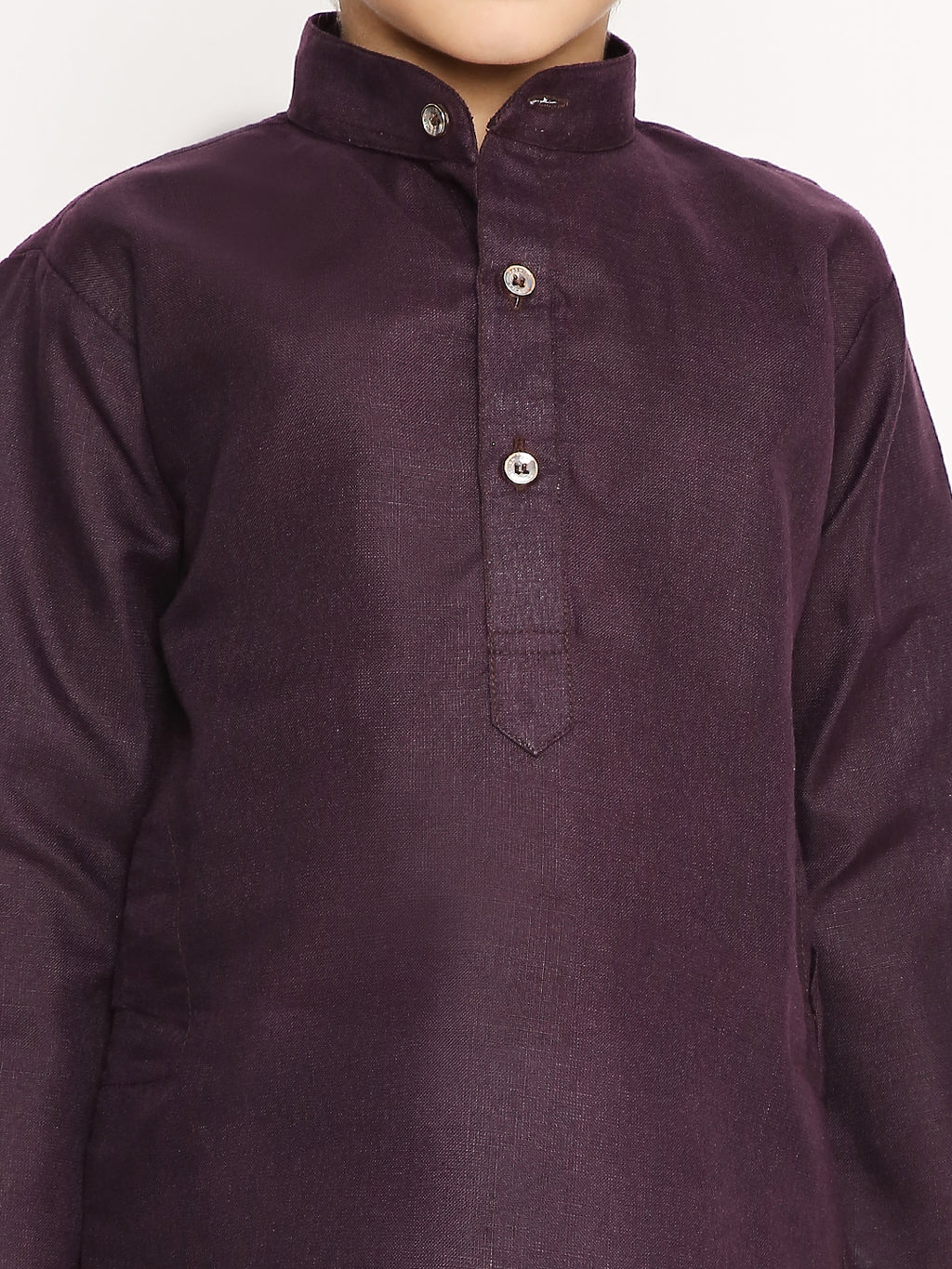 Wine Plain Kid's Kurta Set (2137)