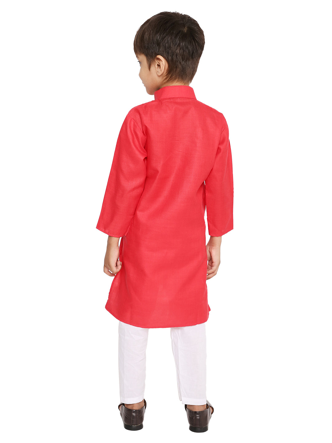 Dark Pich Plain Kid's Kurta Set (2150)