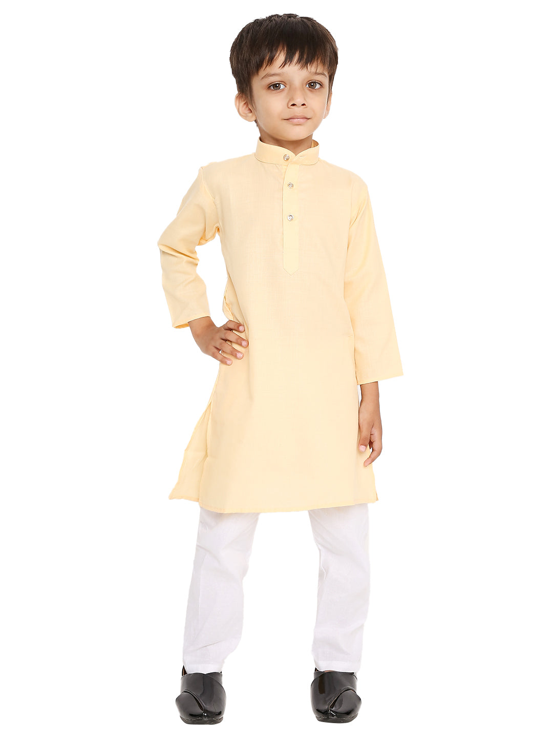 Lemon Plain Kid's Kurta Set (2151)