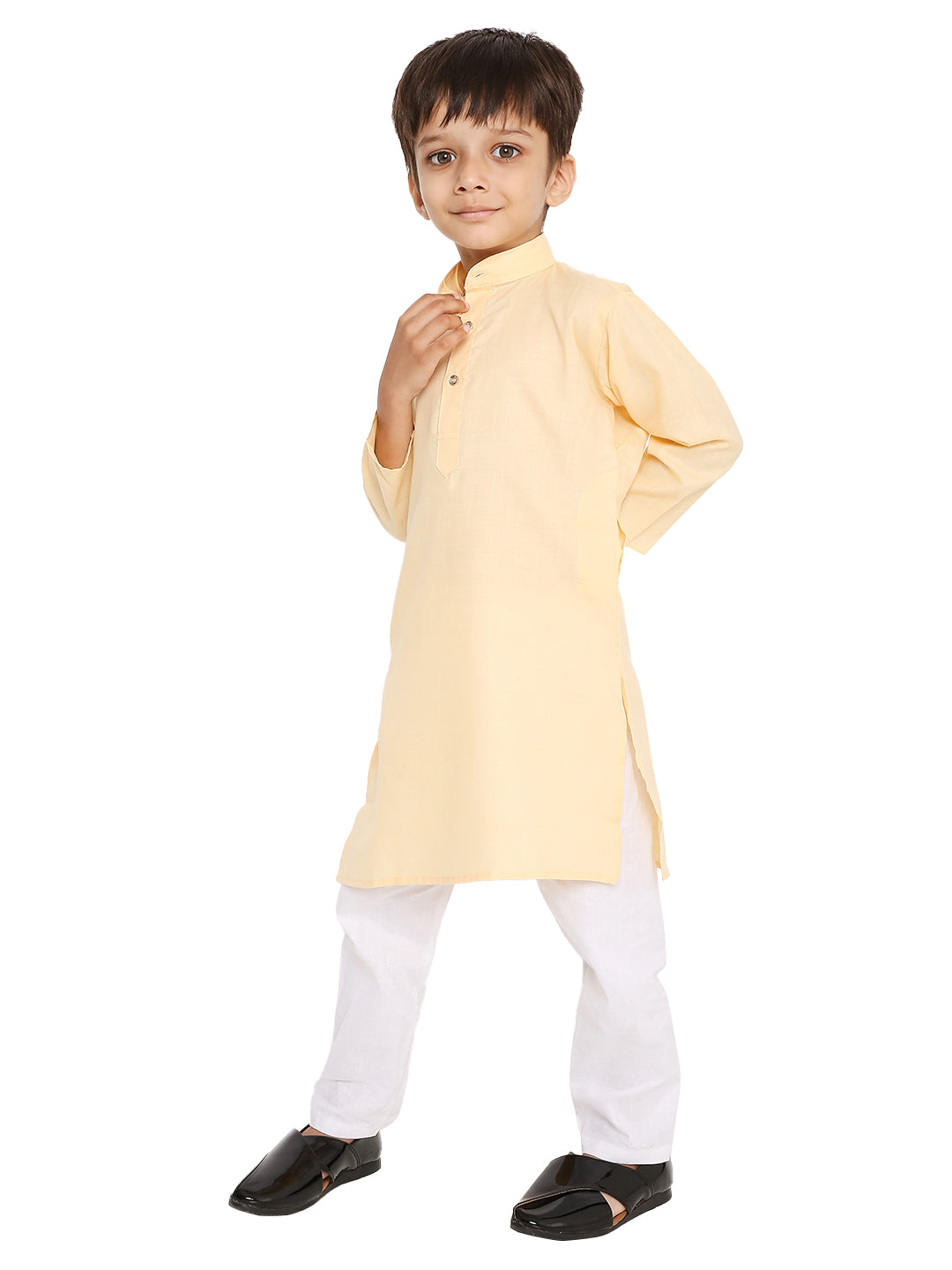 Lemon Plain Kid's Kurta Set (2151)
