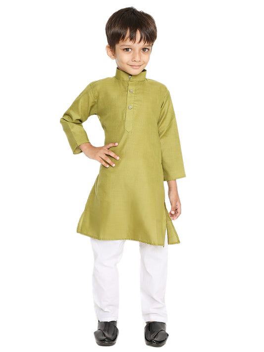 Khakhi Plain Kid's Kurta Set (2160)