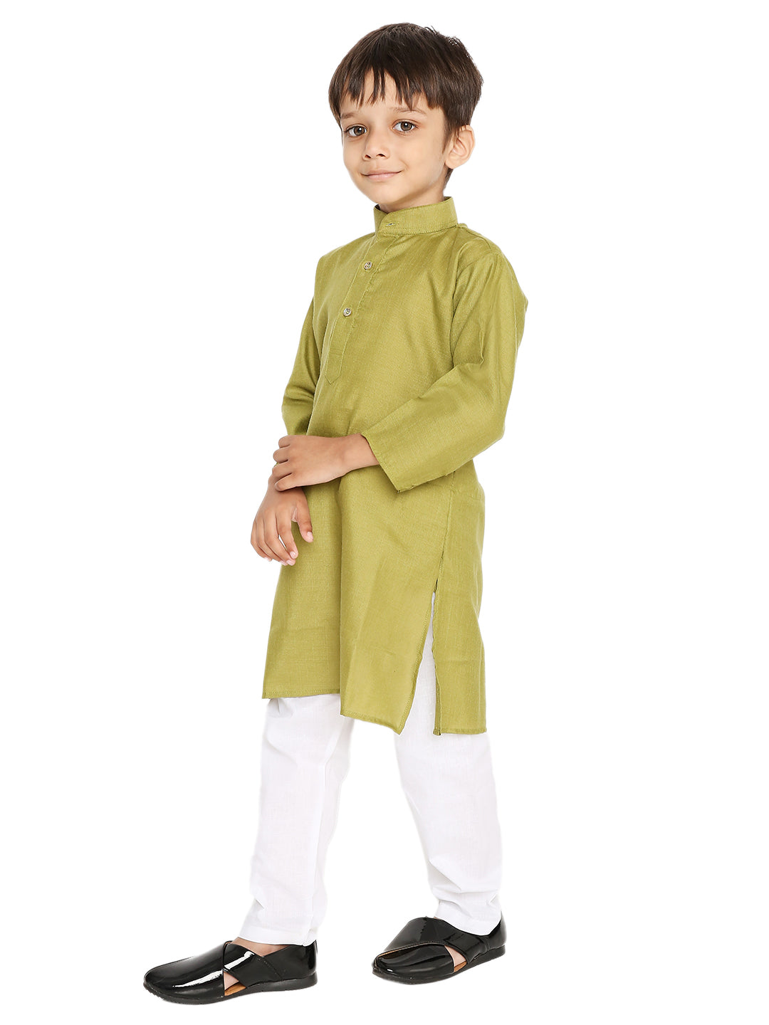 Khakhi Plain Kid's Kurta Set (2160)