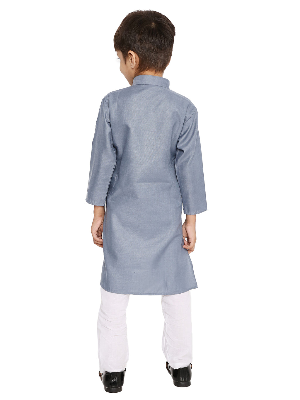 Grey Plain Kid's Kurta Set (2169)
