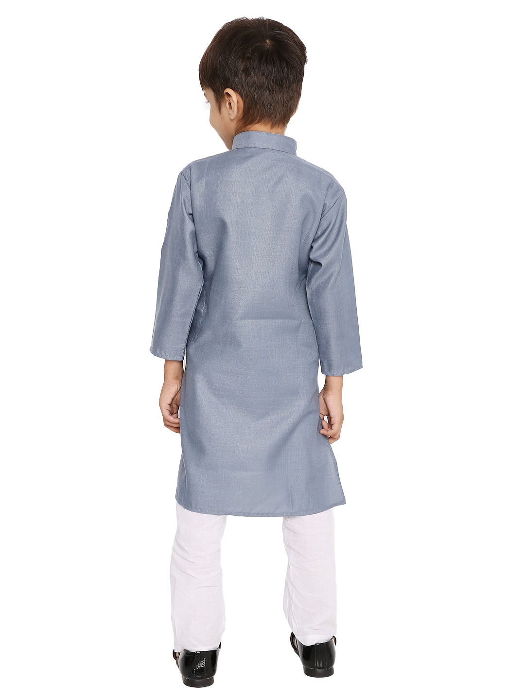 Grey Plain Kid's Kurta Set (2169)