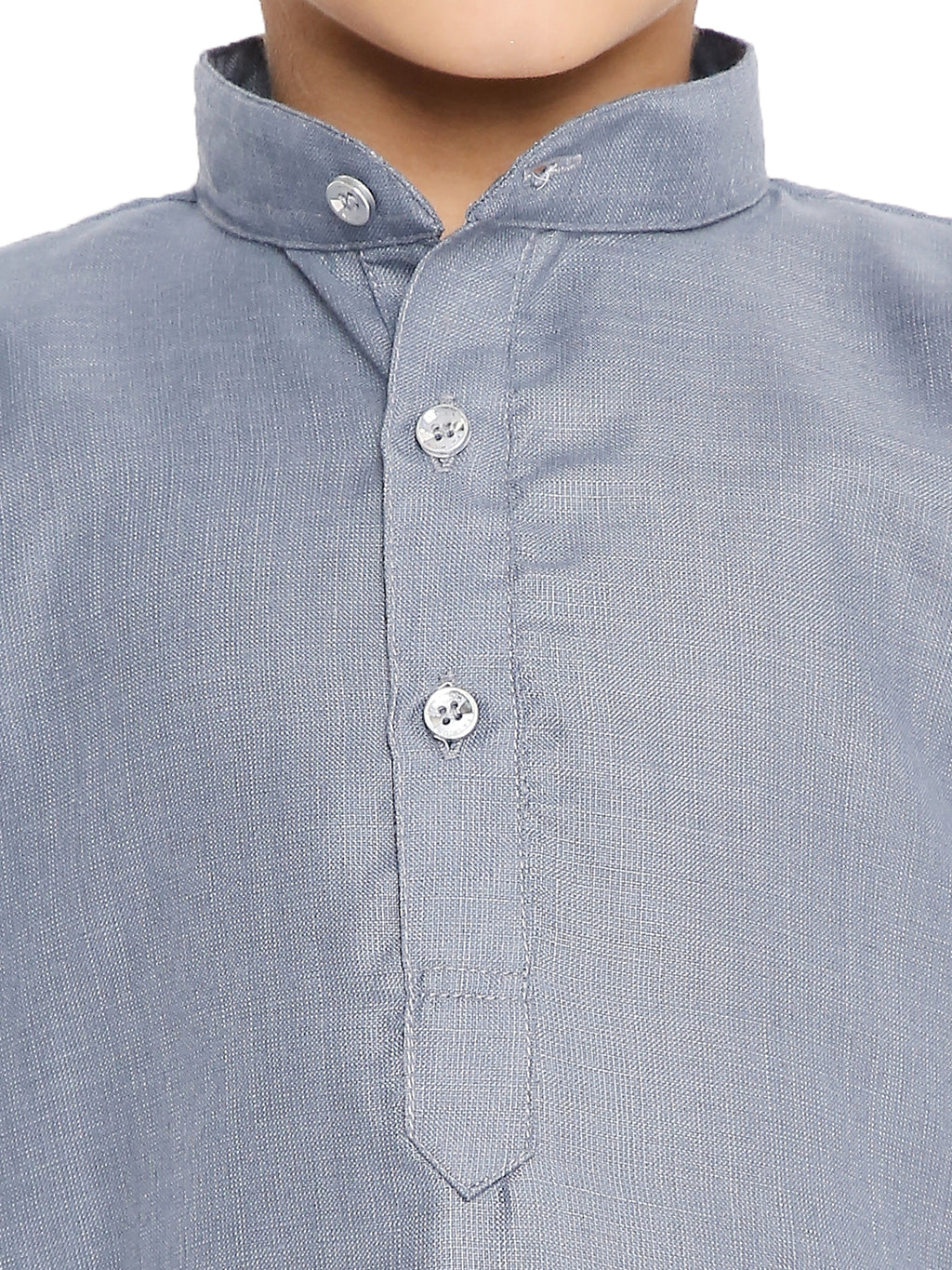 Grey Plain Kid's Kurta Set (2169)