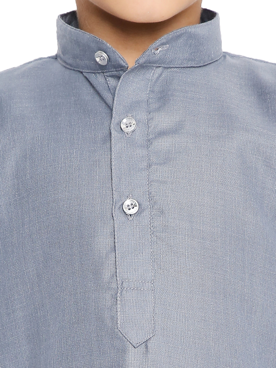 Grey Plain Kid's Kurta Set (2169)