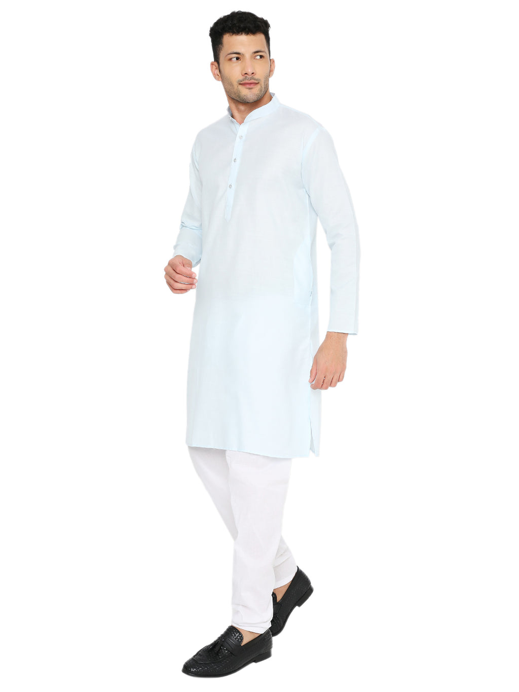 Light Sky Plain Kurta Set (1106)