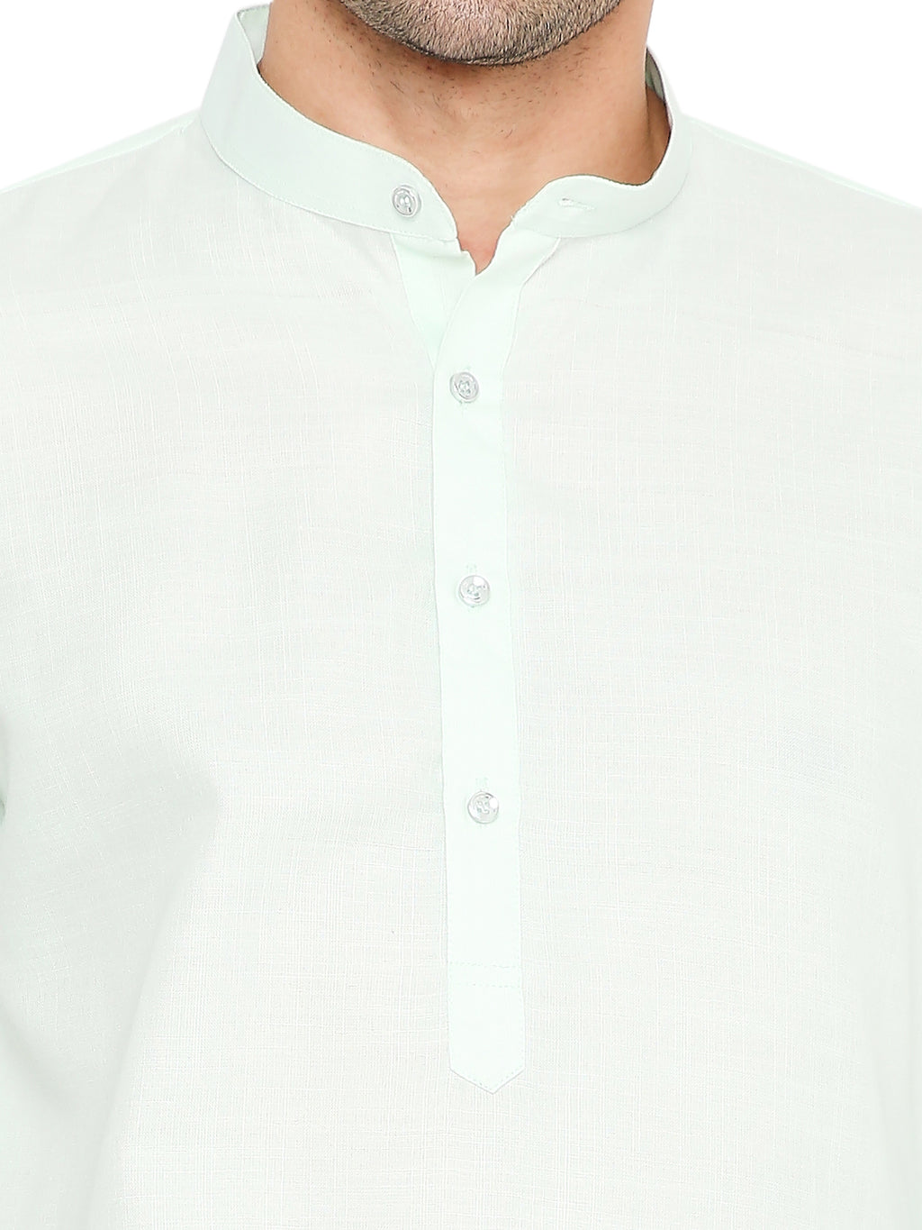 Light Pista Plain Kurta Set (1108)