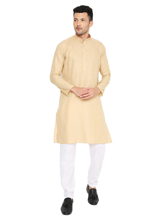 Biscuit Plain Kurta Set (1113)