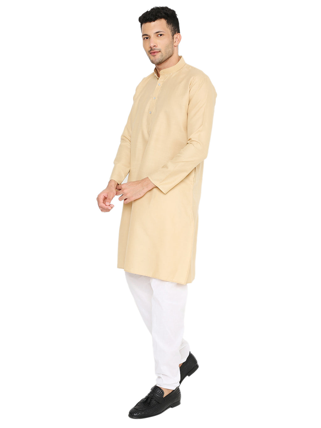 Biscuit Plain Kurta Set (1001)