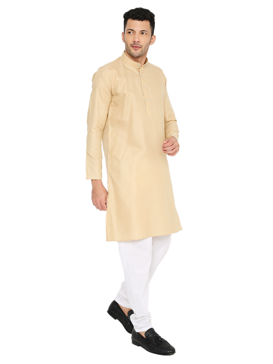 Biscuit Plain Kurta Set (1001)