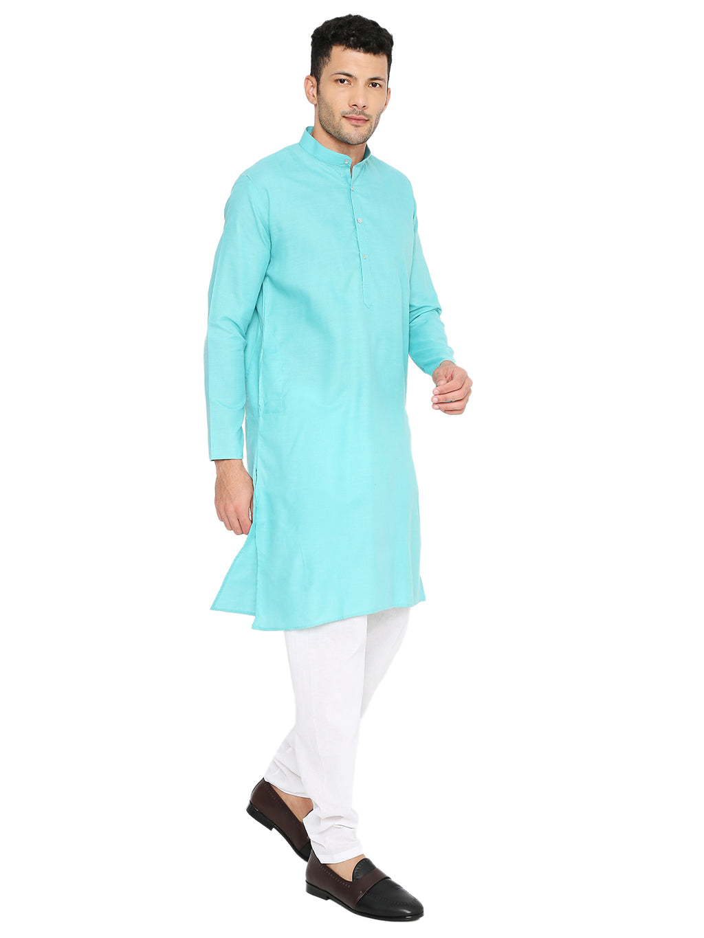 Light Rama Plain Kurta Set (1116)