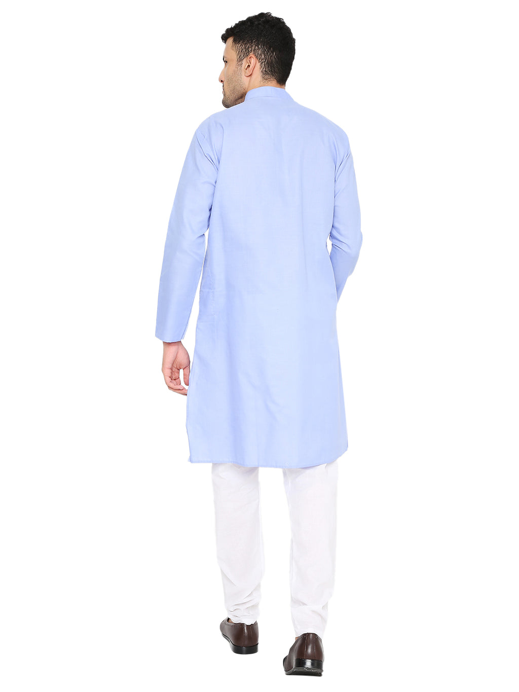 Blue Plain Kurta Set (1120)