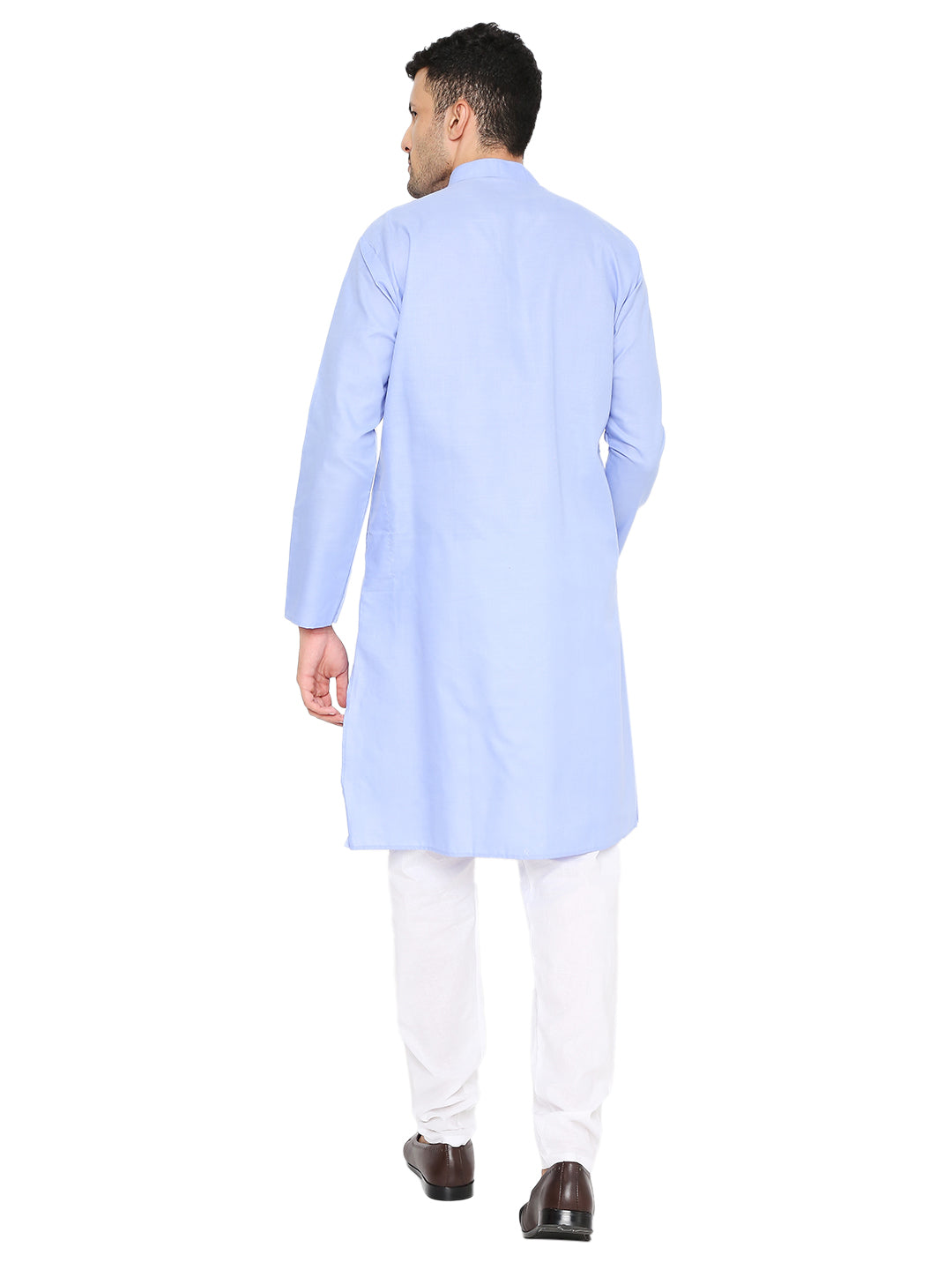 Blue Plain Kurta Set (1120)