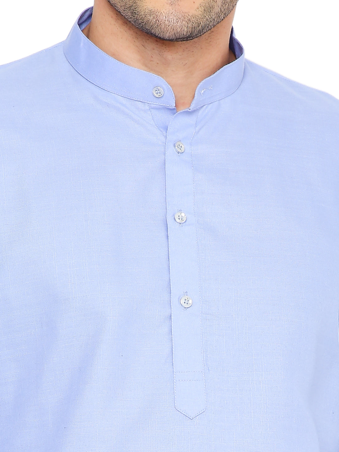 Blue Plain Kurta Set (1120)