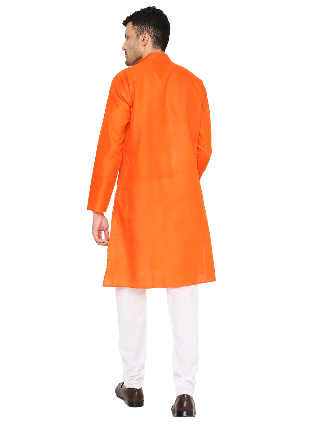 Orange Plain Kurta Set (1126)