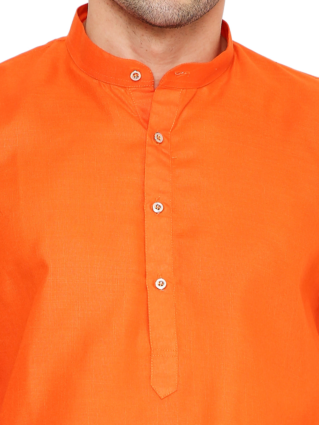 Orange Plain Kurta Set (1126)