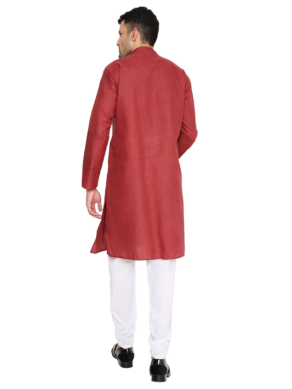 Dark Maroon Plain Kurta Set (1131)