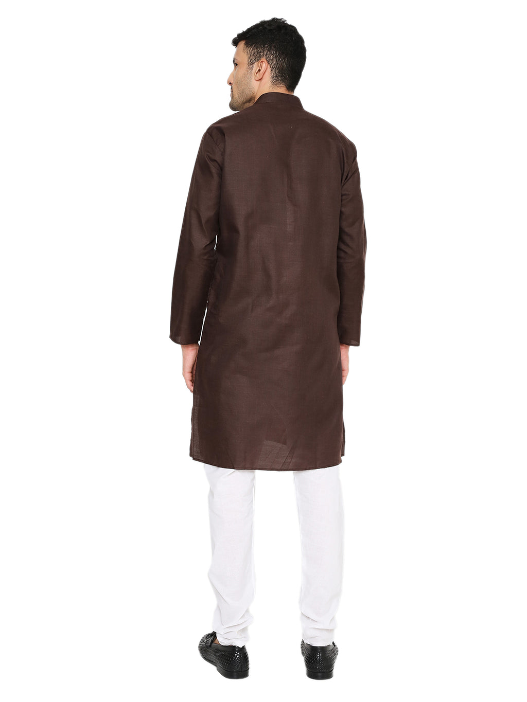 Coffee Plain Kurta Set (1132)