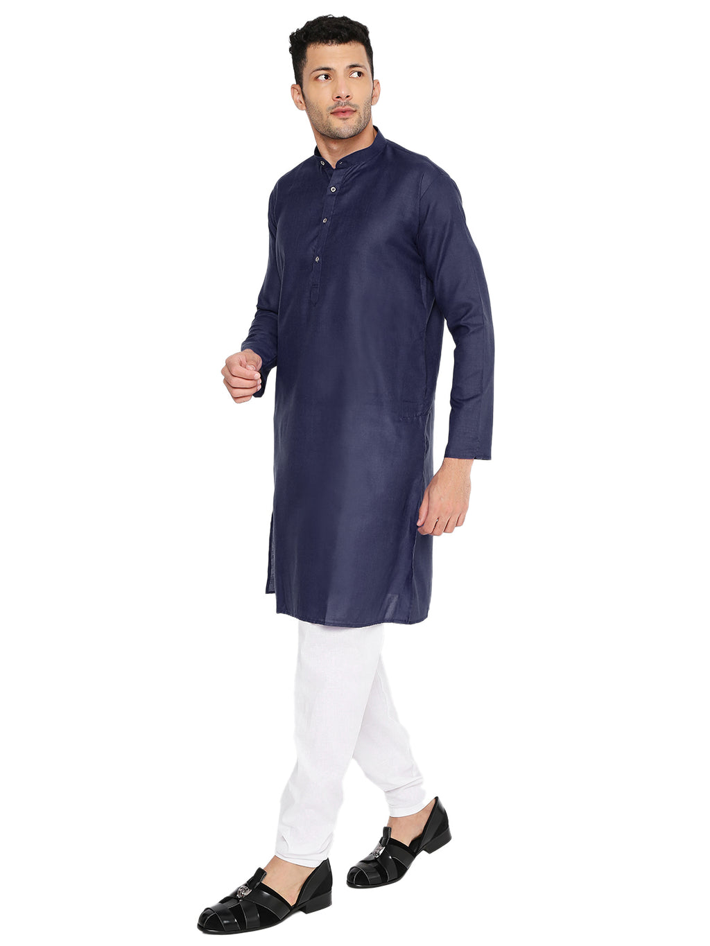 New Blue Plain Kurta Set (1135)
