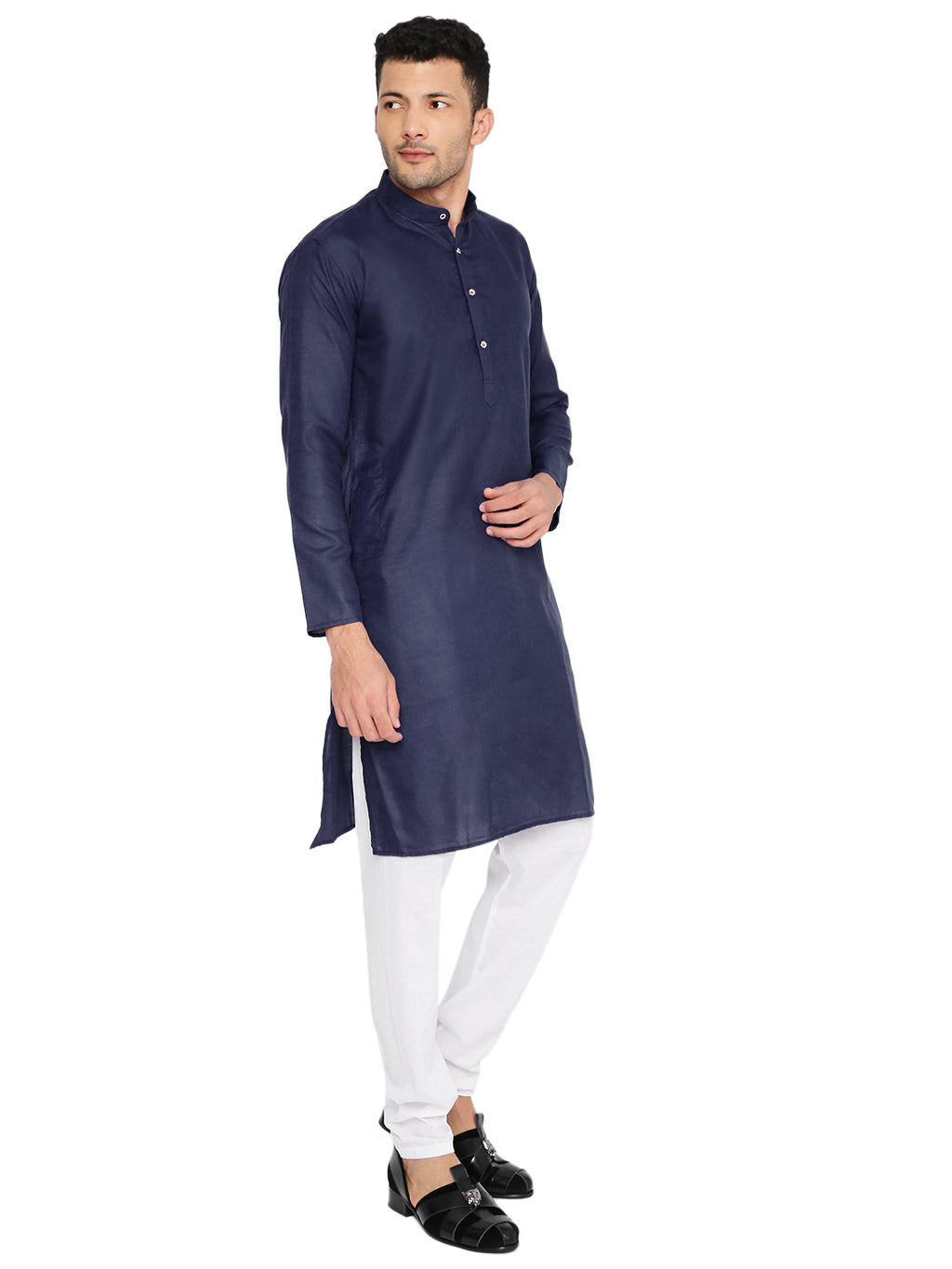 New Blue Plain Kurta Set (1135)